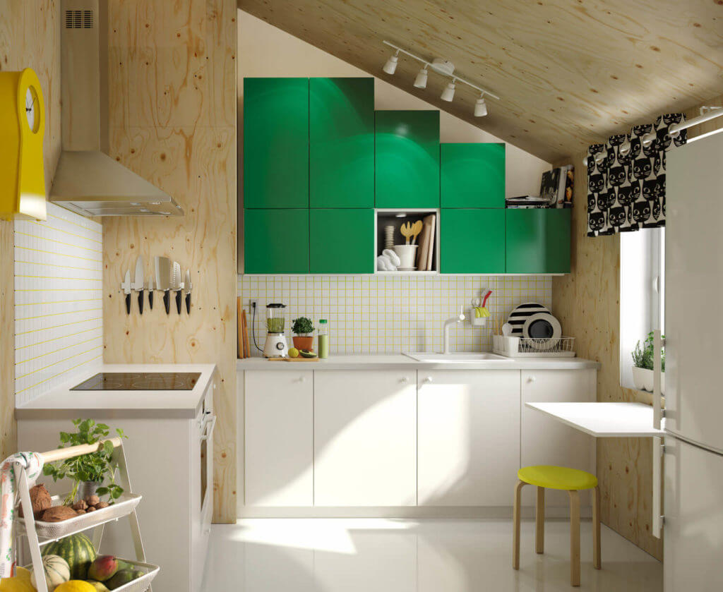 IKEA-Küche mit Dachschräge, Ikea