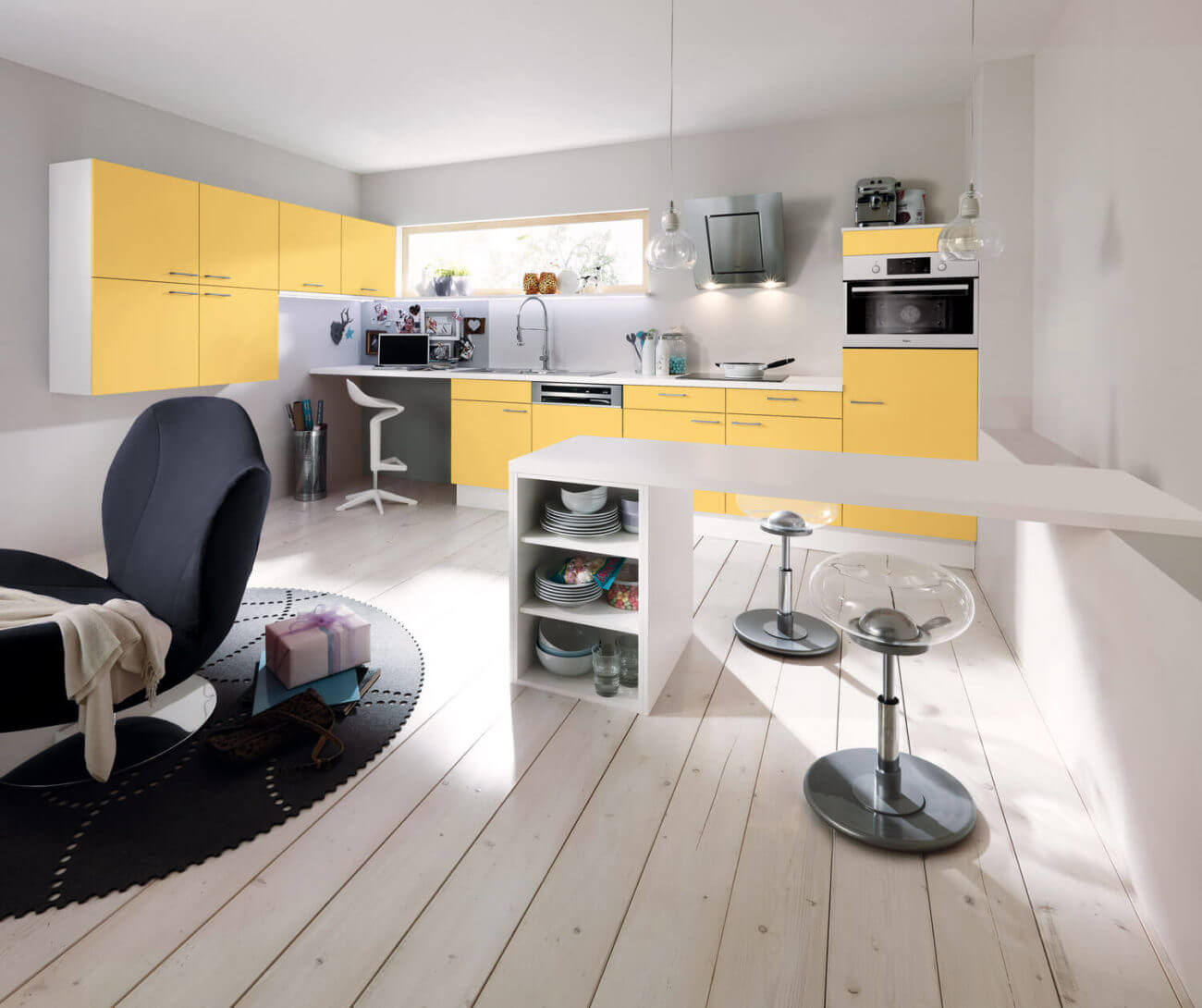 Einzeilige Küchen: Vorteile, Nachteile, Beispiele und Bilder für