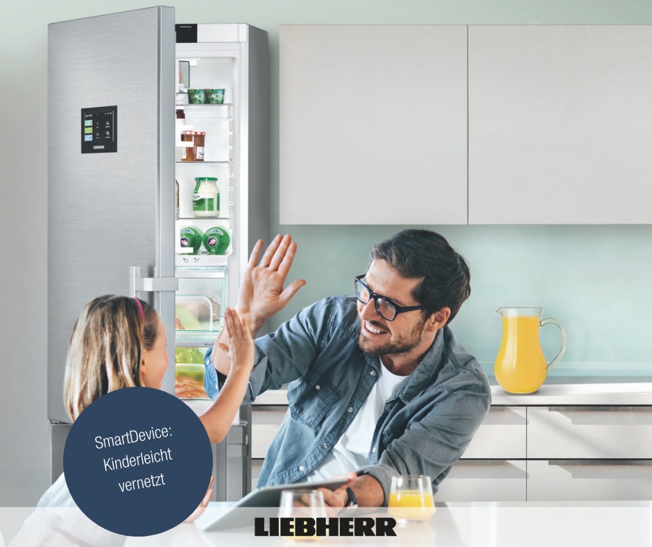 Die smarte Kühlschrank von Liebherr lässt sich kinderleicht mit anderen Geräten vernetzen