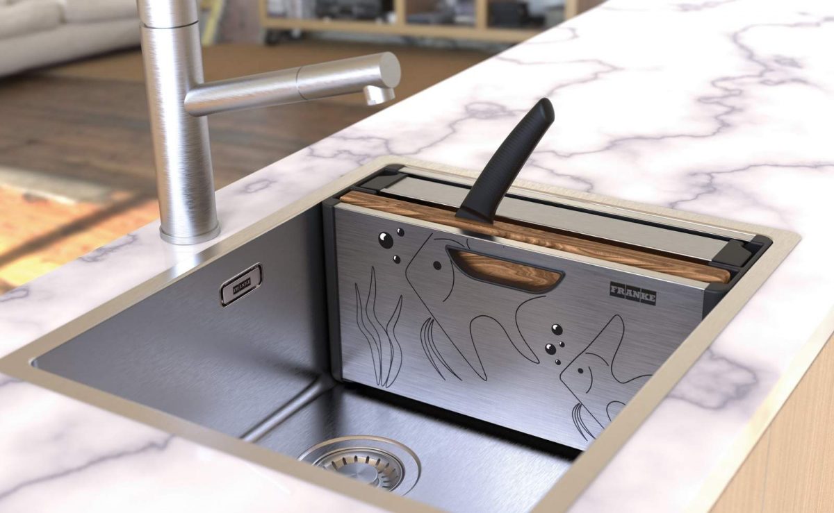 Das edel designte Case von Andy Chef passt perfekt in die erfolgreiche Spülenserie Franke Box. Foto: Franke