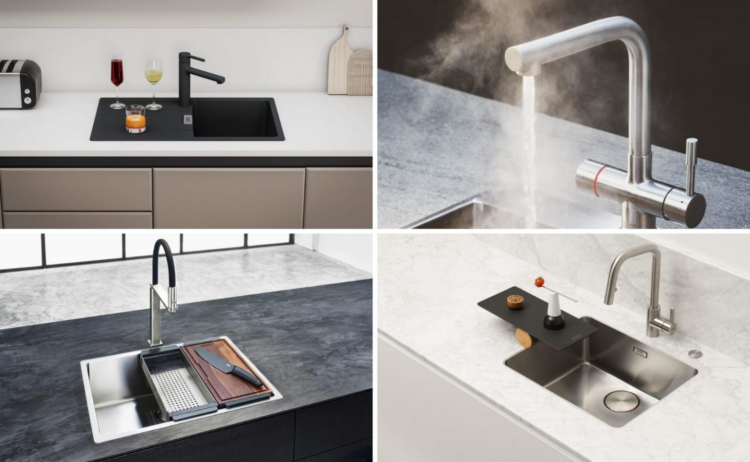 Materialvergleich: Franke Spülen aus Edelstahl, Fragranit oder Fraceram