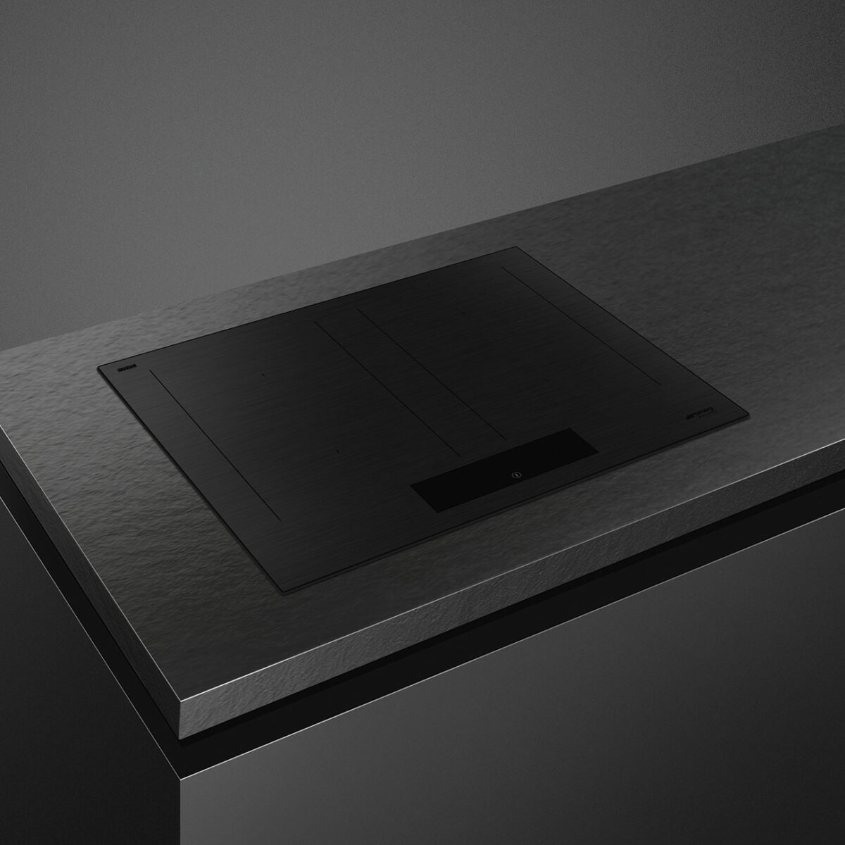 Das flächenbündige Smeg Induktionskochfeld der Designlinie Classici überzeugt durch reduziertes Design in Schwarz und innovative Technologie. Foto: Smeg