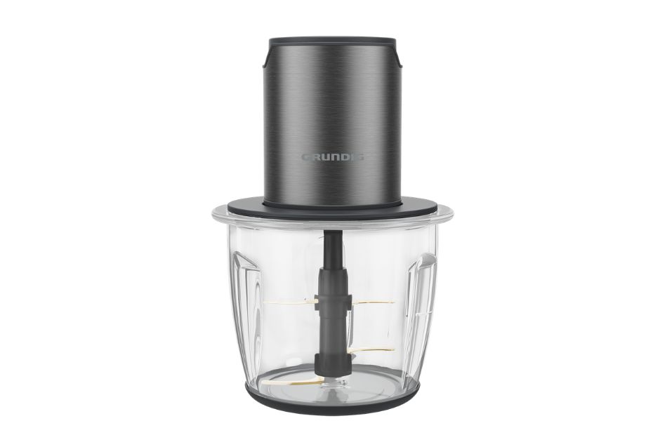 Grundig Zerkleinerer mit Edelstahlgehäuse und transparenter Schüssel